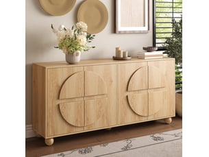 Buffet 4 porte(s) 0 tiroir(s) DESMIU - 160 cm coloris naturel