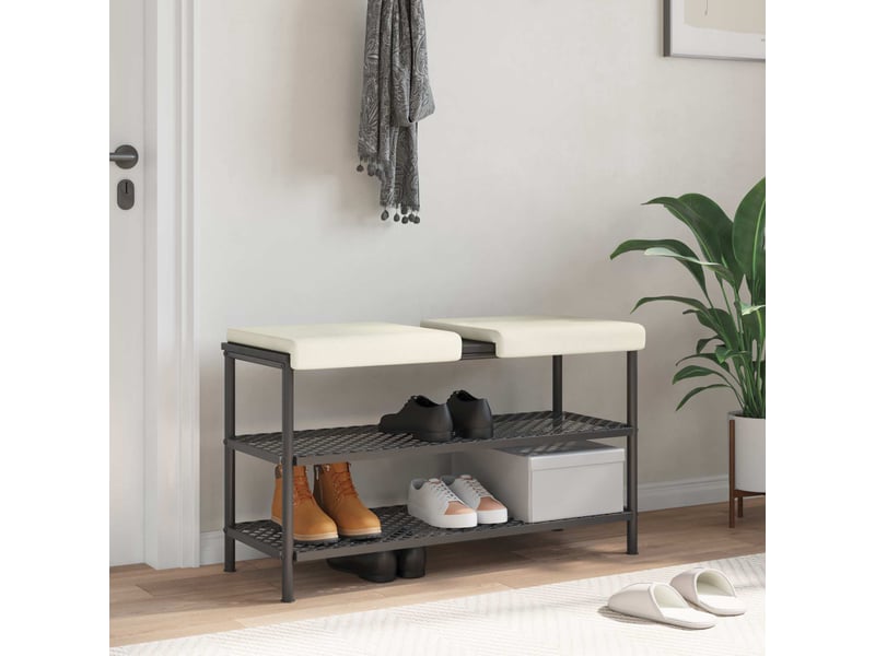  Lot de 2 coussins de banc, coussins d'assise, coussins pour chaisecanapé velours côtelé crème profondeur 35 cm cf52525  - Conforama B