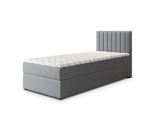 Lit avec rangement 100x200 cm <strong>MASSENO</strong> <strong></strong> coloris gris