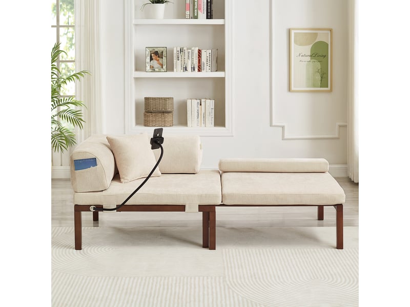 Canapé convertible, canapé-lit — 1 place, lit gigogne, beige  - Conforama C