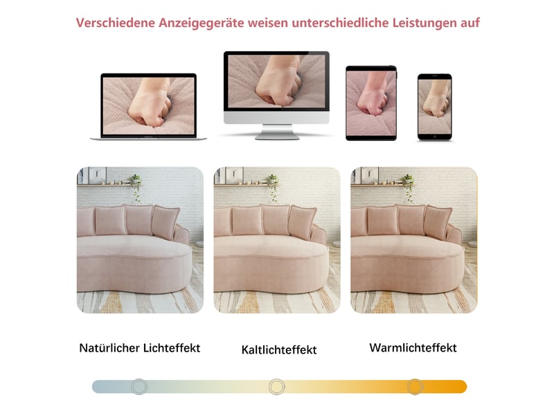  Méridienne modulable canapé salon contemporain tissu chenille rose design sans cadre 184x164cm  - Conforama E