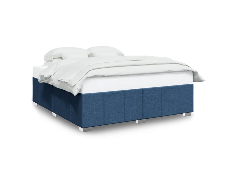  Lit double- lit adulte -  cadre de lit sans matelas bleu 200x200 cm tissu  - Conforama A