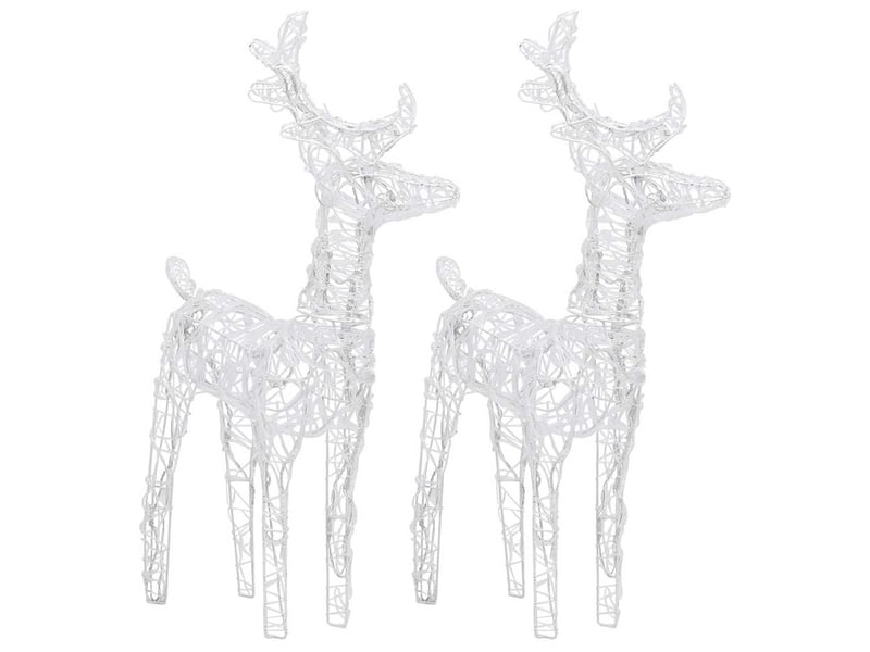  Décoration de noël rennes et traîneau 320 led acrylique  - Conforama E