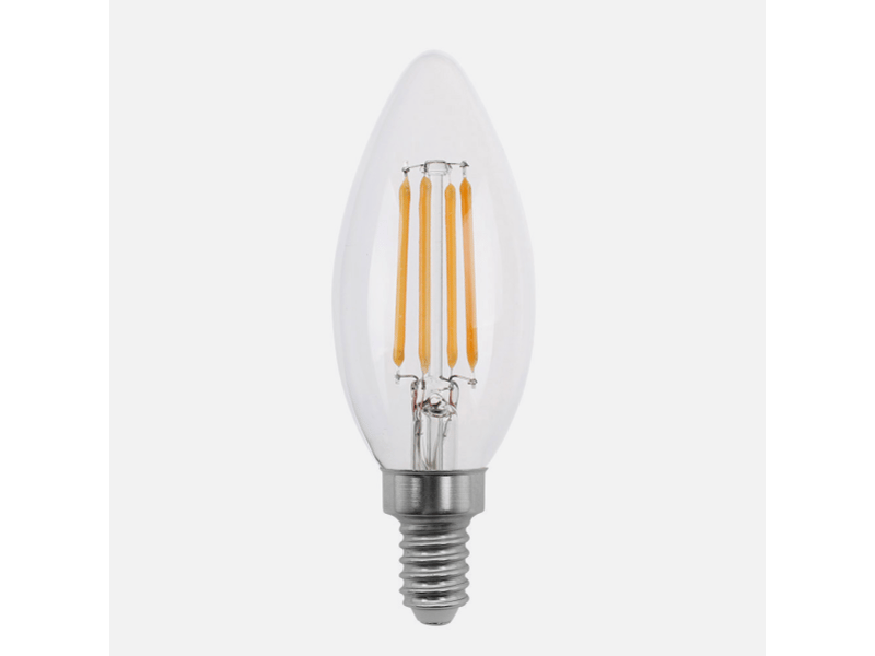  Ampoule led filament fabrilamp filamen vela e14 4 w 400 lm 2700 k transparent ø 35 mm dimmable 141322046 - Conforama C