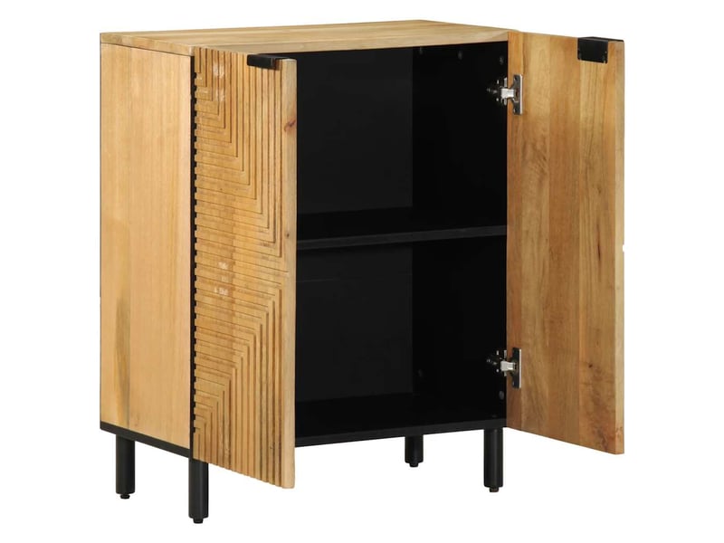  Buffet, meuble de rangement salon marron 60x33x75 cm bois massif de manguier shl7135  - Conforama C
