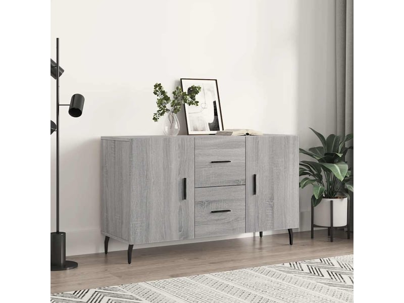  Buffet - bahut - meuble de rangement sonoma gris 100x36x60 cm bois d'ingénierie  - Conforama B