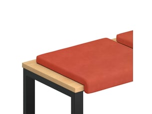 Lot de 4 coussins de banc, coussins d'assise, coussins pour chaisecanapé velours côtelé rouge orange cf52611