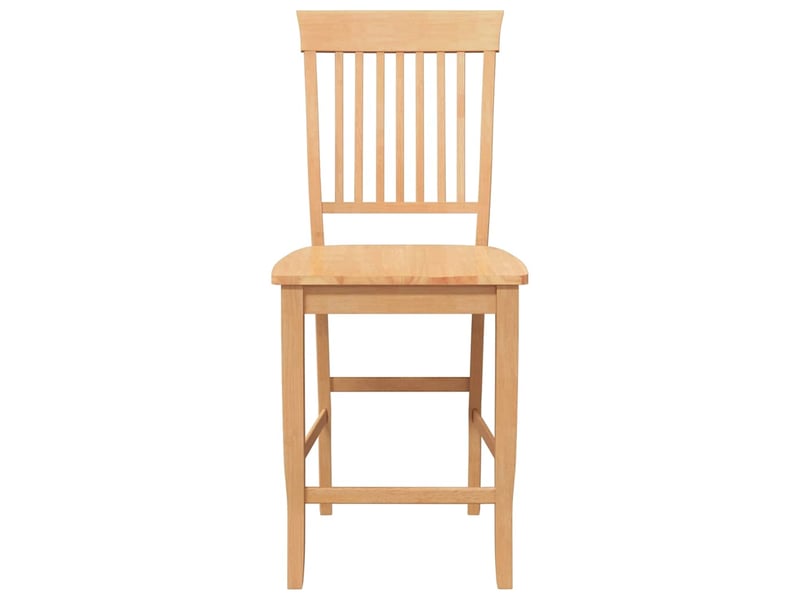  Lot de 2 tabouret de bar, chaise de bar en bois massif naturel et caoutchouc shl87075  - Conforama E