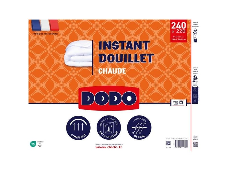 Dodo - couette - instant douillet - 220 x 240 cm - 300gm² - blanc DOD3307419717381 - Conforama C