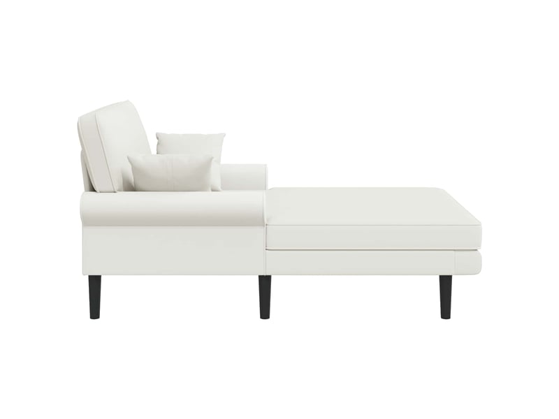  Chaise longue, chaise de salon blanc simili cuir cf28533  - Conforama C