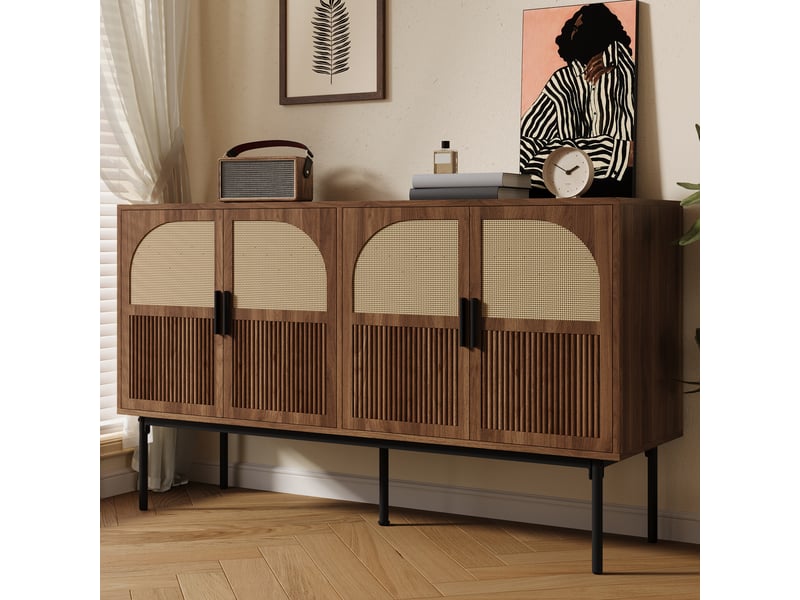  Buffet moderne simple - rangement spacieux pour salon - meuble épuré 140x40x80 cm  - Conforama B
