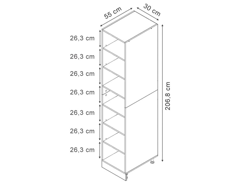 Vicco etagère de cuisine, anthraciteanthracite, 30cm avec 7 compartiments - Conforama B