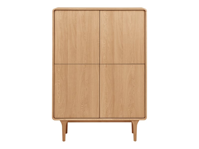 Bona-buffet haut 4 portes vintage chêne naturel 100x140 cm  - Conforama A