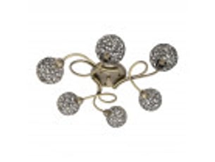 Fabrilamp lyon, lampe, moderne, 6 x g9, cuir, 15 x 60 x 60 cm