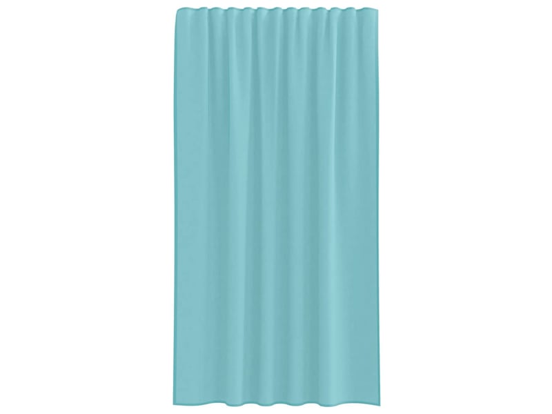  Lot de 2 rideaux en voile, voilages avec passe-tringles turquoise cf44495  - Conforama D