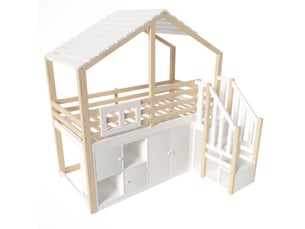 Lit mezzanine 90x200 cm    coloris blanc