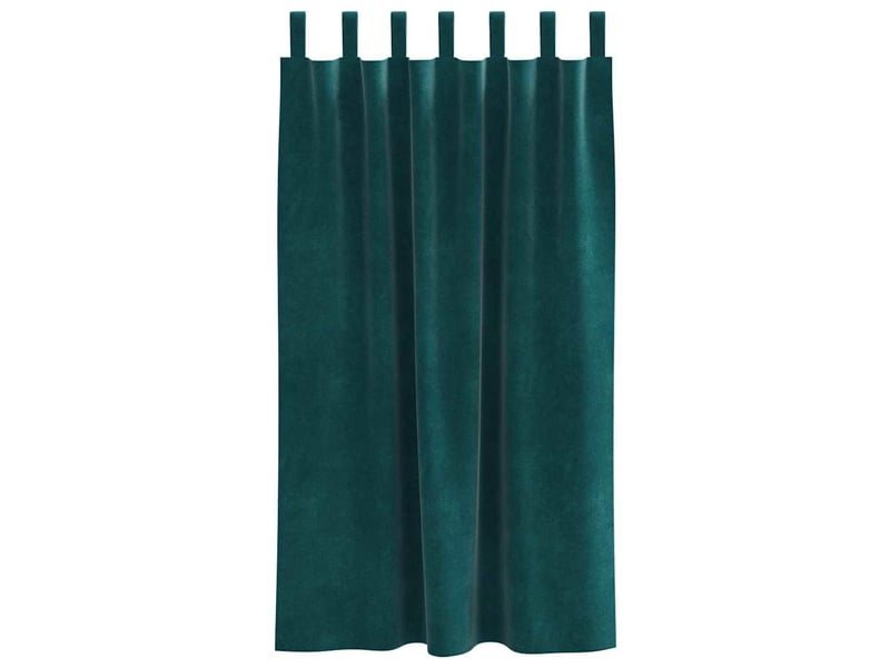  Lot de 2 rideaux, rideaux de fenêtre vert foncé 140 x 175 cm velours cf44124  - Conforama D