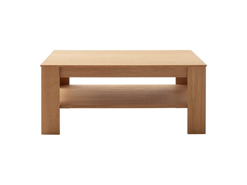  Table basse avec étagère coloris chêne sauvage - longueur 115 × largeur 65 × hauteur 46 cm  - Conforama A