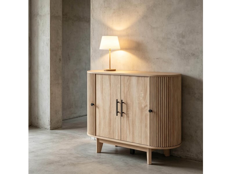  Buffet 4 portes avec rangement 90 x 40 x 76 cm evryae  - Conforama C