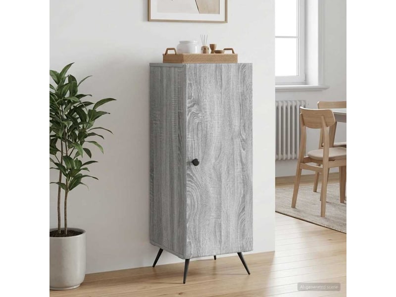 Buffet - bahut - meuble de rangement sonoma gris 33 x 34,5 x 90 cm bois d'ingénierie - Conforama D