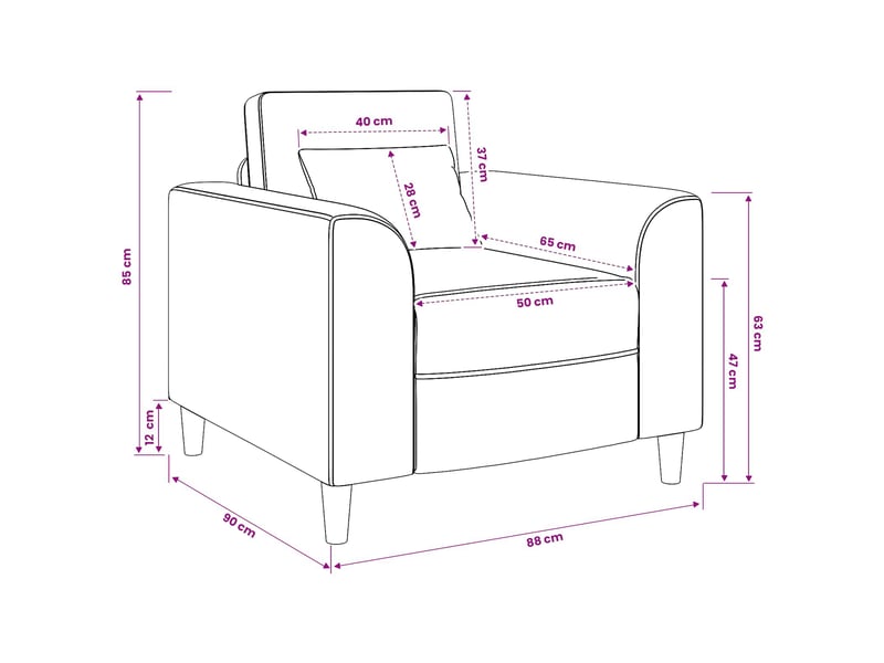  Vidaxl fauteuil taupe tissu  - Conforama C