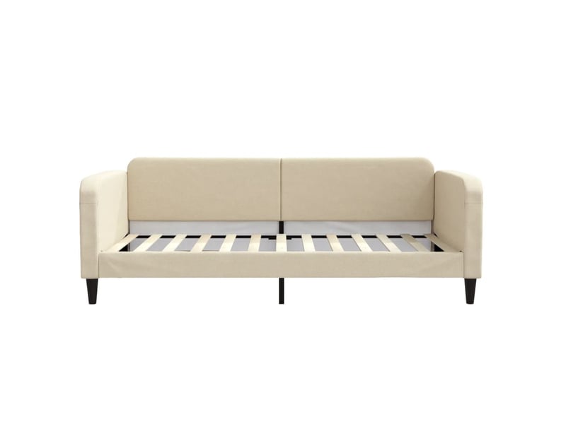  Lit simple- lit adulte -  lit de repos crème 100x200 cm tissu  - Conforama B