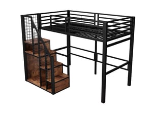 Lit mezzanine 90x200 cm MAISONORA coloris noir
