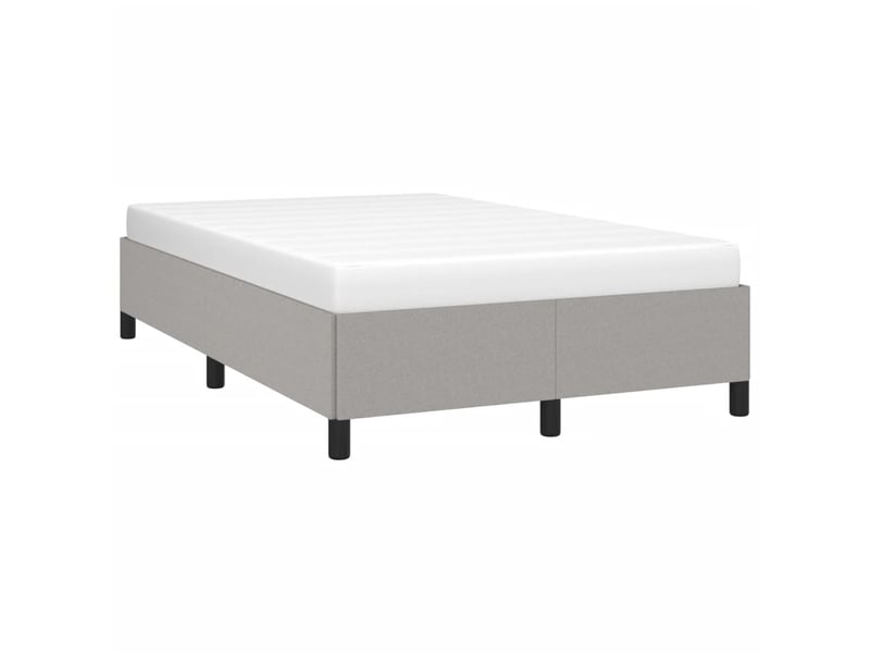  Lit double- lit adulte -  cadre de lit sans matelas gris clair 120x190 cm tissu  - Conforama C