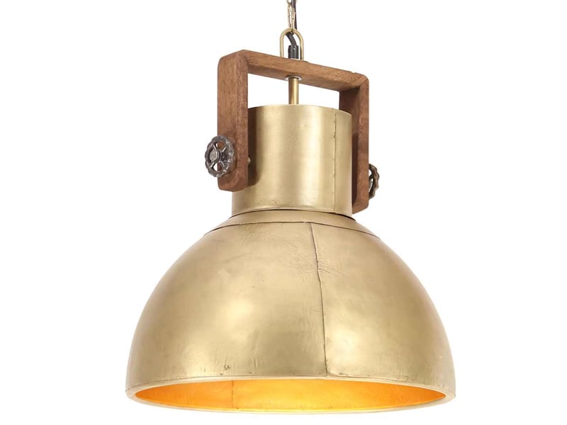 Lampe suspendue, suspension luminaire industrielle 25 w laiton rond 40 cm e27 - Conforama B