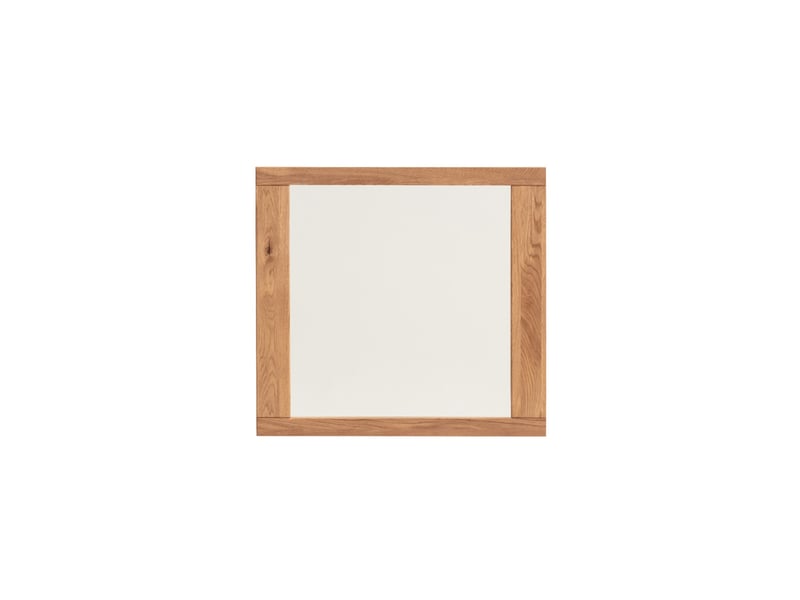 Miroir mural d'entrée cadre en chêne massif huilé - longueur 80 × hauteur 74 × profondeur 2 cm  - Conforama A