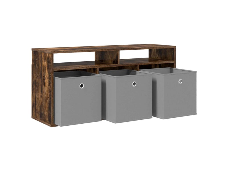  Armoire de rangement bureau avec tiroir chêne fumé 102x32x48,5 cm  - Conforama E