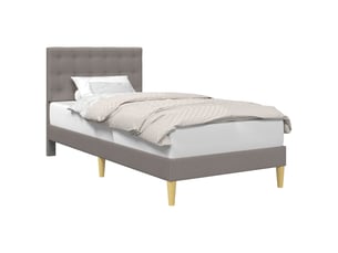 Lit simple 90x200 cm coloris taupe
