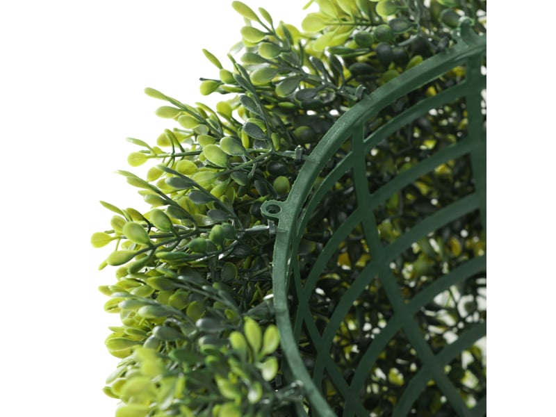  Lot de 2 boules de buis artificielles ø40 cm, plante fictive en plastique pour décoration intérieure et extérieure moderne  - Conforama C