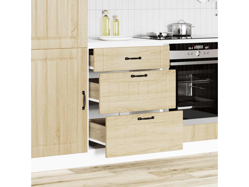  Meuble de rangement, armoire de cuisine lucca chêne sonoma bois ingénierie shl7244  - Conforama C