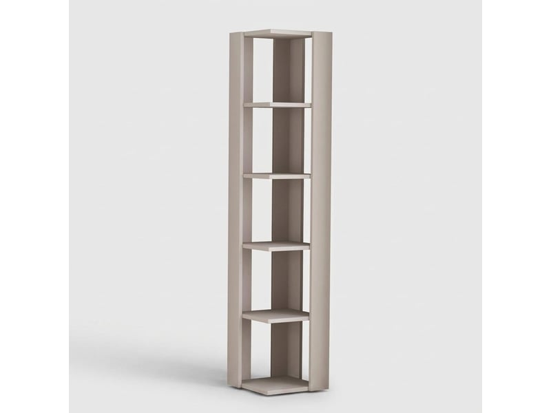  Bibliothèque d'angle gain de place à colonne nati corner - gris  - Conforama A