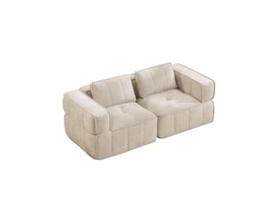 Canapé droit fixe <strong></strong> <strong></strong> 2 places Tissu beige