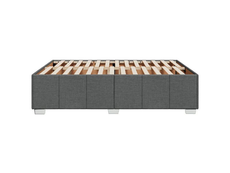  Lit double- lit adulte -  cadre de lit sans matelas gris foncé 140x200 cm tissu  - Conforama D