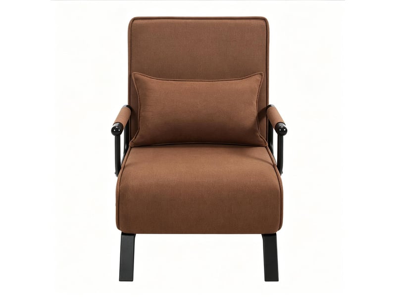  Fauteuil convertible marron avec fonction couchage et dossier réglable  - Conforama A
