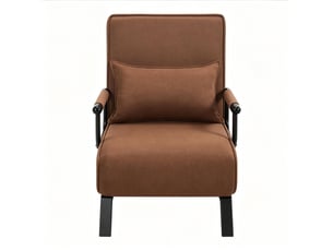 Fauteuil convertible marron avec fonction couchage et dossier réglable