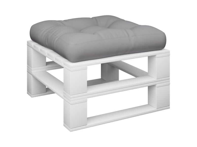  Coussin de palette, coussin de chaise, coussin de canapé gris 58x58x10 cm tissu cf55349  - Conforama C