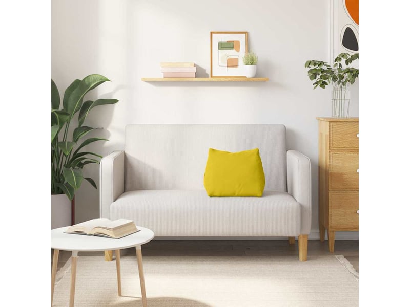 Coussin de dos, coussin de dossier jaune 45 x 20 x 35 cm tissu en velours côtelé cf54759 - Conforama D