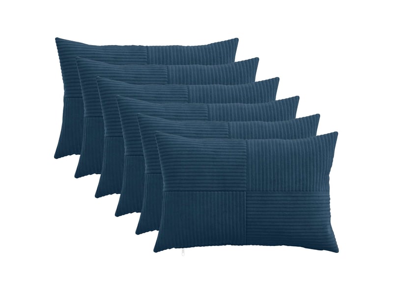  Lot de 6 housses de coussin almelo bleu marine 40 x 60 cm cf49876  - Conforama B