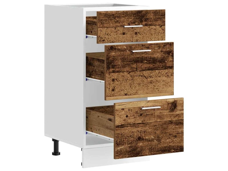  Meuble de rangement, meuble bas de cuisine bois ancien 40x46x81,5cm bois d'ingénierie  - Conforama E