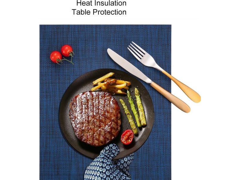  Lot de 6 sets de table en pvc vinyle – résistants à la chaleur jusqu'à 100 ℃ – antidérapants – dimensions 30x45cm – pour cuisine et extérieur  - Conforama B