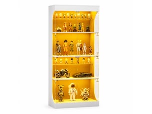 Vitrine coloris blanc 4 étagère(s) <strong>FLORAGRACE</strong> <strong></strong> - 80 cmx165 cm