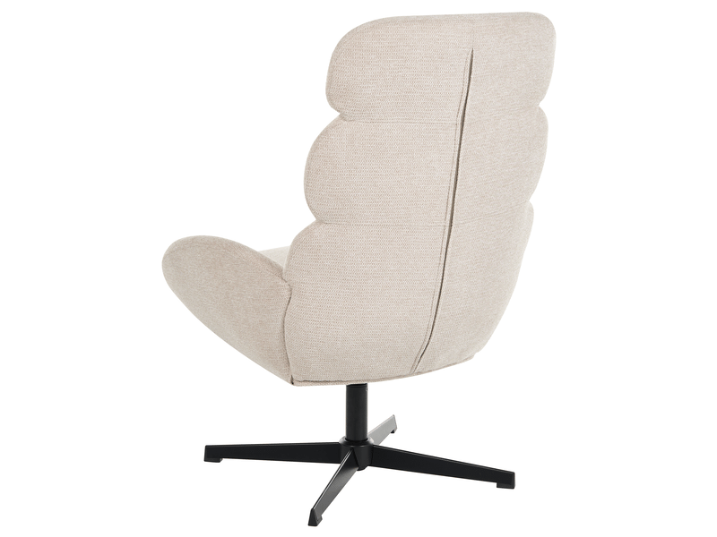  Fauteuil pivotant aalborg tissu beige clair  - Conforama E