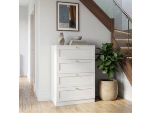 Commode 4 tiroir(s) VIDA DESIGNS 3332181 coloris blanc largeur 21.5 cm