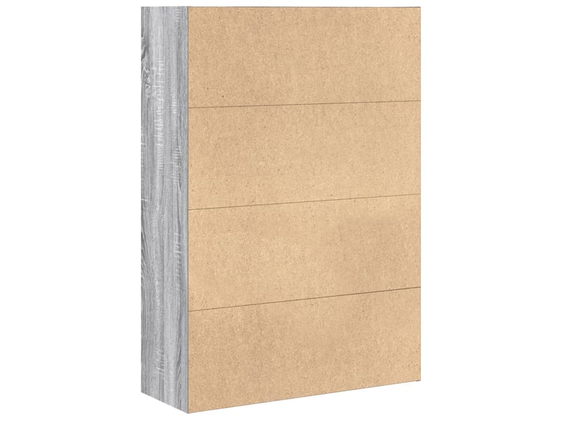  Bibliothèque, meuble de rangement salon sonoma gris 80x30x114 cm bois d'ingénierie  - Conforama E