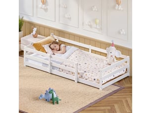 Lit simple 90x200 cm <strong>HAUSS SPOLE</strong>  <strong></strong> coloris blanc