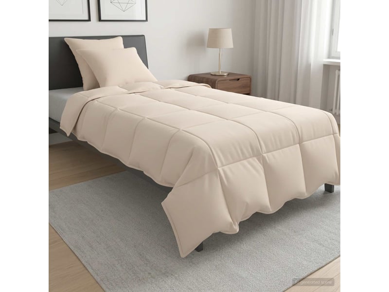  Ensemble de duvet 2 pcs - couette 155 x 220 cm toutes saisons beige  - Conforama B